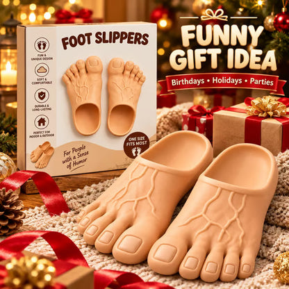 🤘👣 Giant Barefoot Novelty Slides – Funny Oversized Foot Slippers for Parties & Gag Gifts