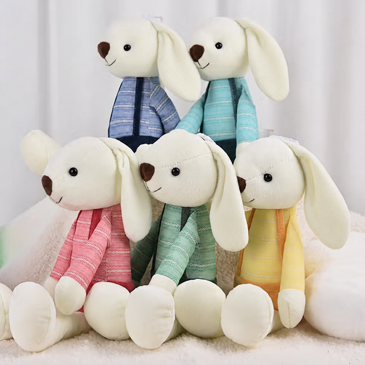 🐰 Personalized Handmade Bunny Plush with Custom Text – Soft Keepsake Gift for Baby & Newborn 🎁