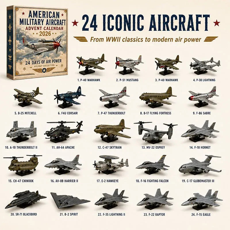 ✈️🇺🇸 2026 Military Aircraft Advent Calendar – 24 Days of Aviation Collectibles 🎄