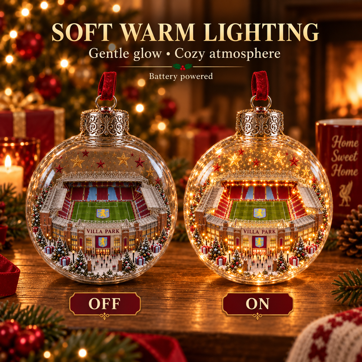 ⚽ Light-Up Football Stadium Christmas Ornament | 20 Styles – 21