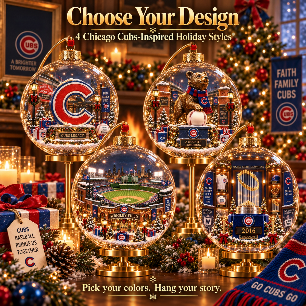 ⚾ Fly the W Light-Up Baseball Christmas Ornament | 8 Styles – 15