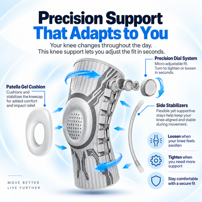 🦵 Adjustable Knee Support Brace – Customizable Fit for Everyday Comfort ✨