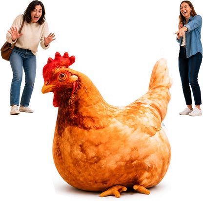 🐔 Chicken-Shaped Plush Pillow – Cute Realistic Hen Stuffed Animal & Cozy Home Decor Cushion ✨