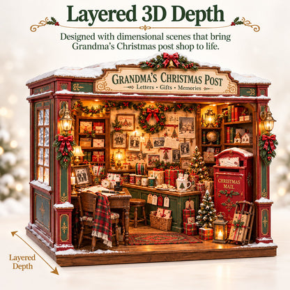 📮 Grandma’s Christmas Post DIY Miniature Kit 🎄 Cozy Vintage Holiday Scene