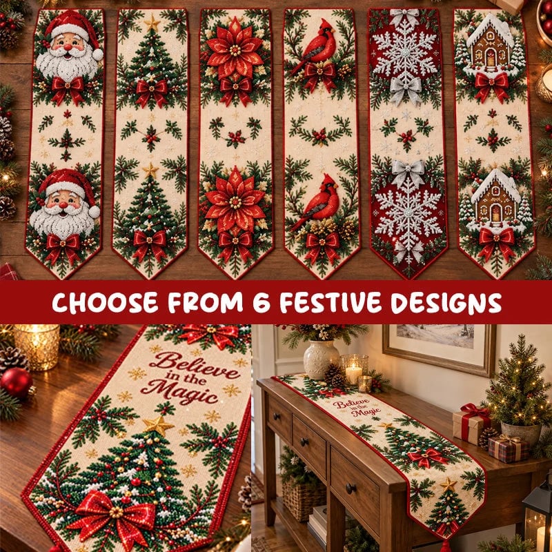 ✨ DIY Christmas Diamond Painting Table Runner Kit