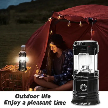 🔦 Foldable LED Emergency Lantern – Solar & USB-C Rechargeable, 4 Lighting Modes