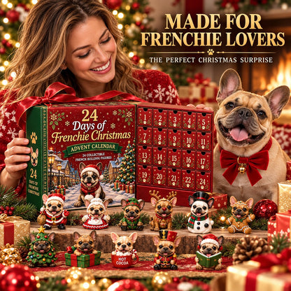 🐾 French Bulldog Christmas Countdown Calendar Acrylic 2D Flat Material Blind Box