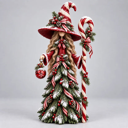 🎄Whimsical Christmas Witch Resin Figurines – Festive Holiday Collectible Decor🧙‍♀️