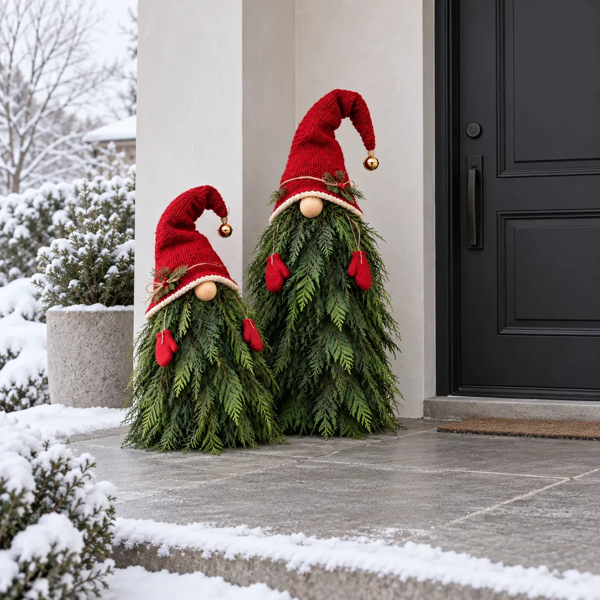 2-Piece Whimsical Winter Gnome Porch Set