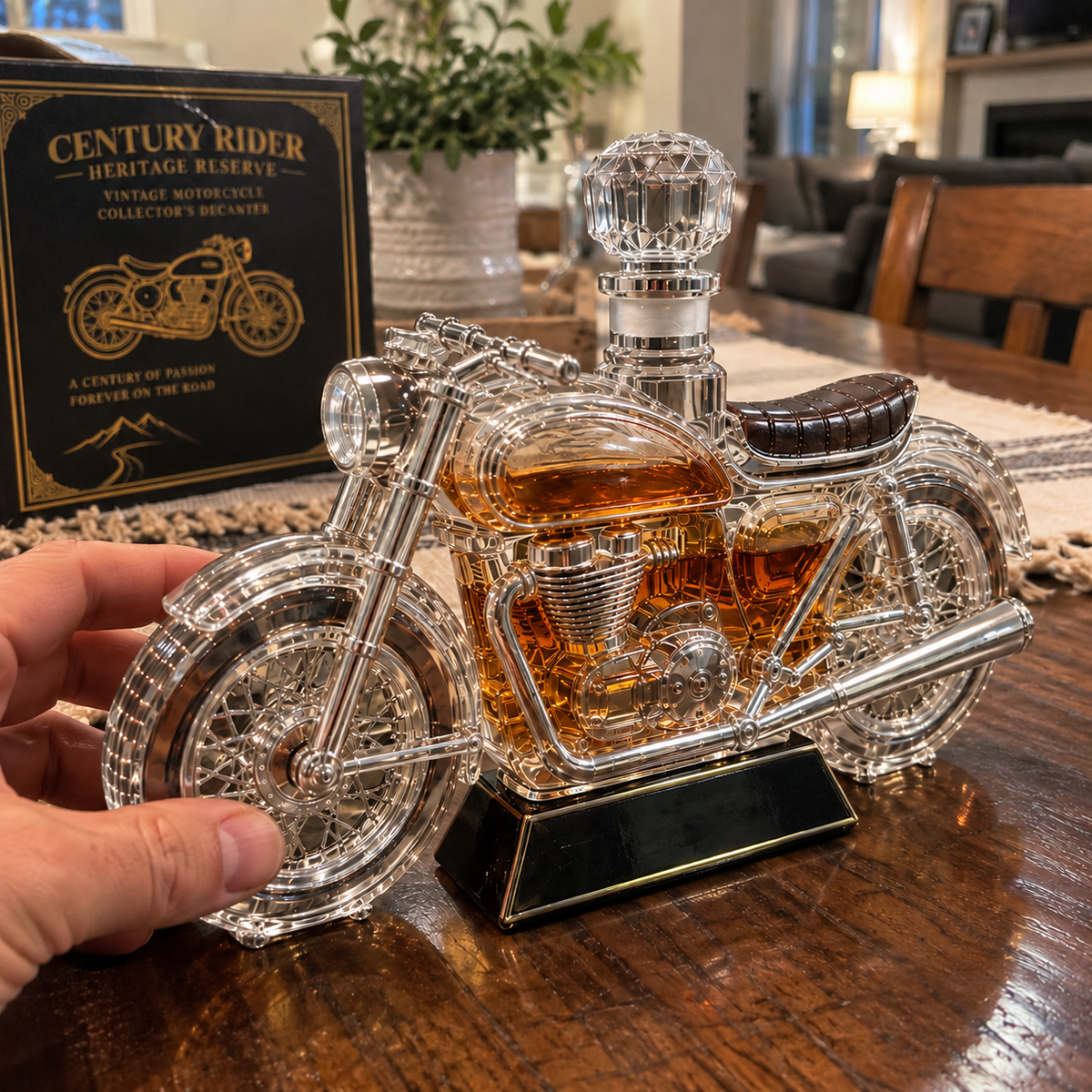 🏍️ Century Rider Heritage Reserve – 100 Years of the Open Road Commemorative Whiskey Decanter 🥃