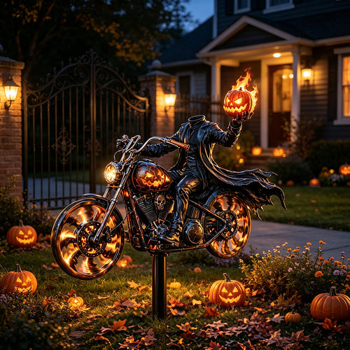 🔥 53% OFF – Halloween Motorcycle Windmill Yard Stake 🎃🏍️