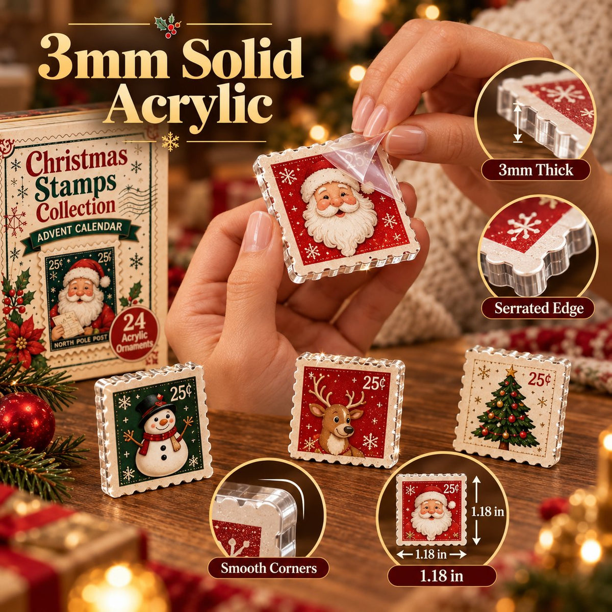 📮 Stamp Your Way to Christmas:  24 DAYS Christmas Stamps Advent Calendar