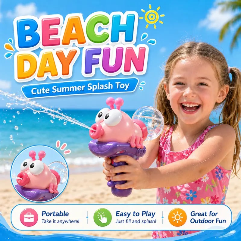 Kids Cute Caterpillar Electric Water Gun | Summer Outdoor Splash Toy 🐛💦