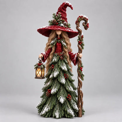 🎄Whimsical Christmas Witch Resin Figurines – Festive Holiday Collectible Decor🧙‍♀️