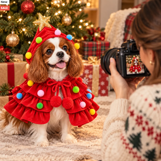 TreeTopper – Christmas Tree Pet Cape 🎄🐾