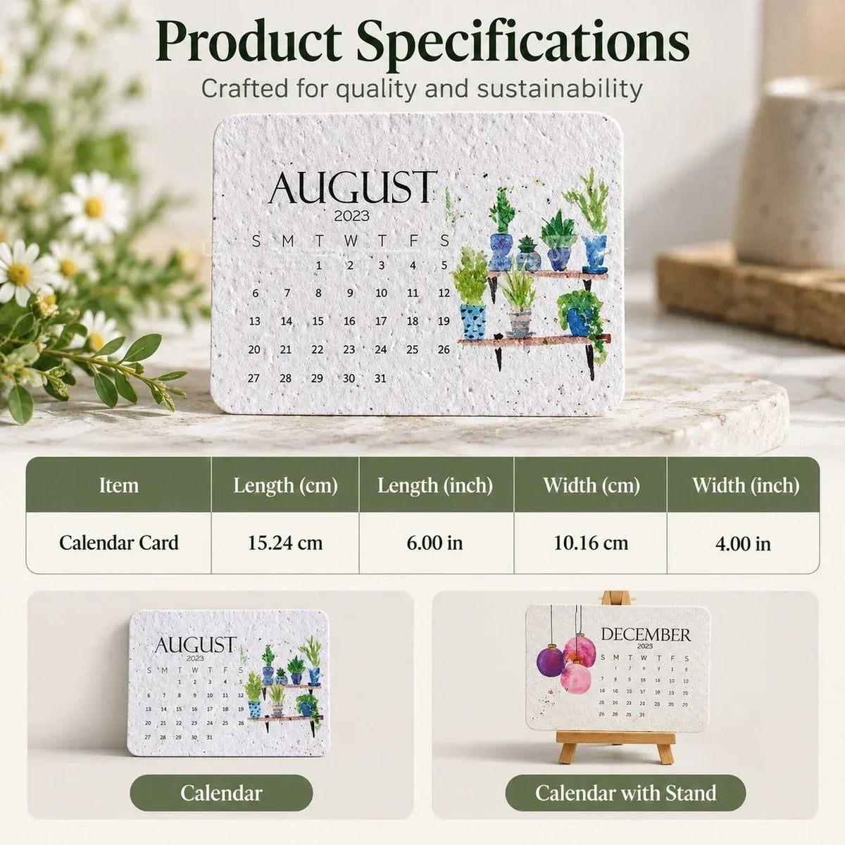 ✨⏳ Last Day Promotion🌱Eco-Friendly Plantable ''Timeless'' Seed Calendar 2027