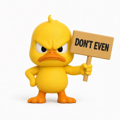 🦆 Angry Duck Desk Figurines – Sarcastic Funny Decor for Office & Home