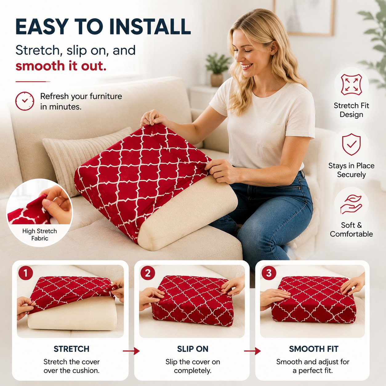 🛋️ Outdoor Patio Sofa Cushion Covers 🔥Free Shipping Worldwide