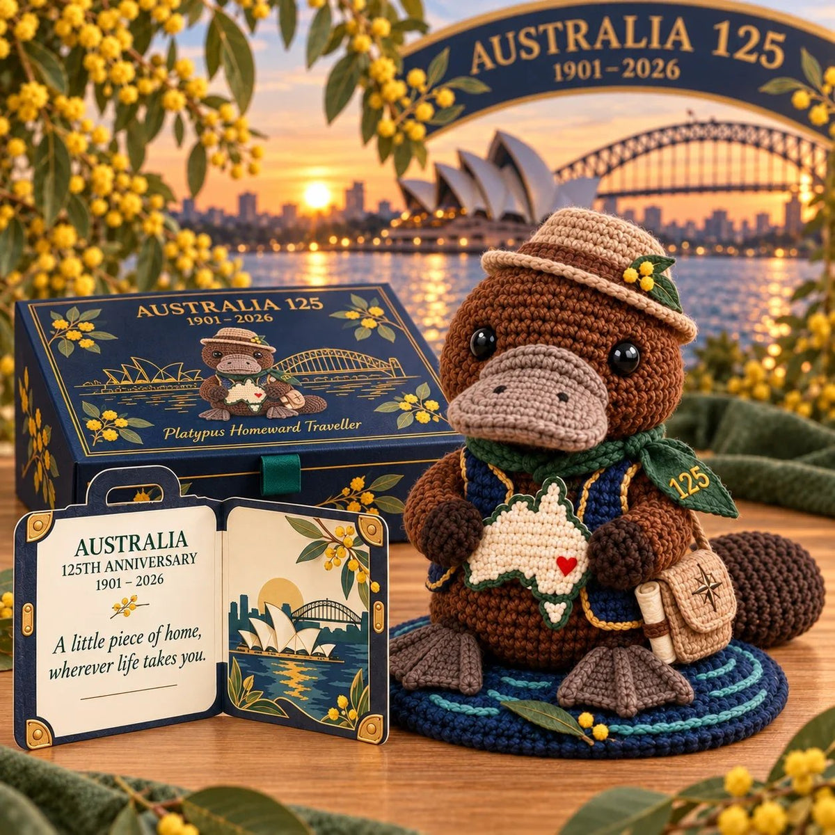 ⏳ Last Day 49% OFF – 🇦🇺 Australia 125th Anniversary Crochet Keepsake | Intricate 3D Crochet Work • Gift-Ready Box 🎁