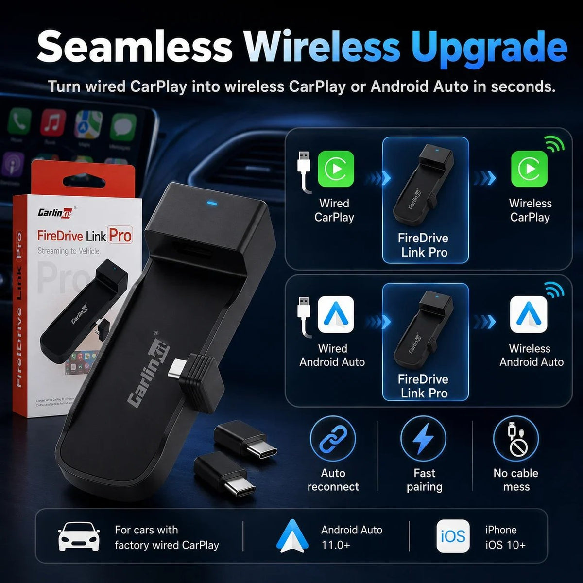 🚘Car TV HDMI Adapter & Wireless CarPlay Converter
