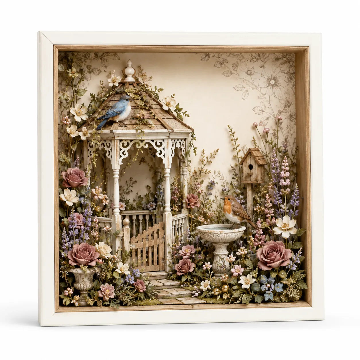 🌷DIY 3D English Cottage Garden Shadow Box Kit