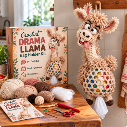 🔥LAST DAY 49% OFF – 🌼 Cottage Harvest Keepers™ — Crochet Animal Bag Holder DIY Kit | 12 Adorable Designs