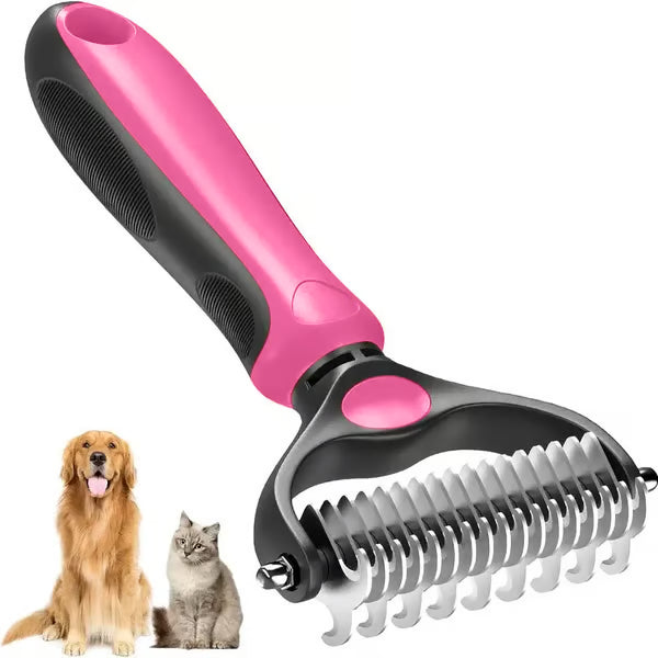 😻🐕🐾Professional Double-Sided Pet Grooming Rake