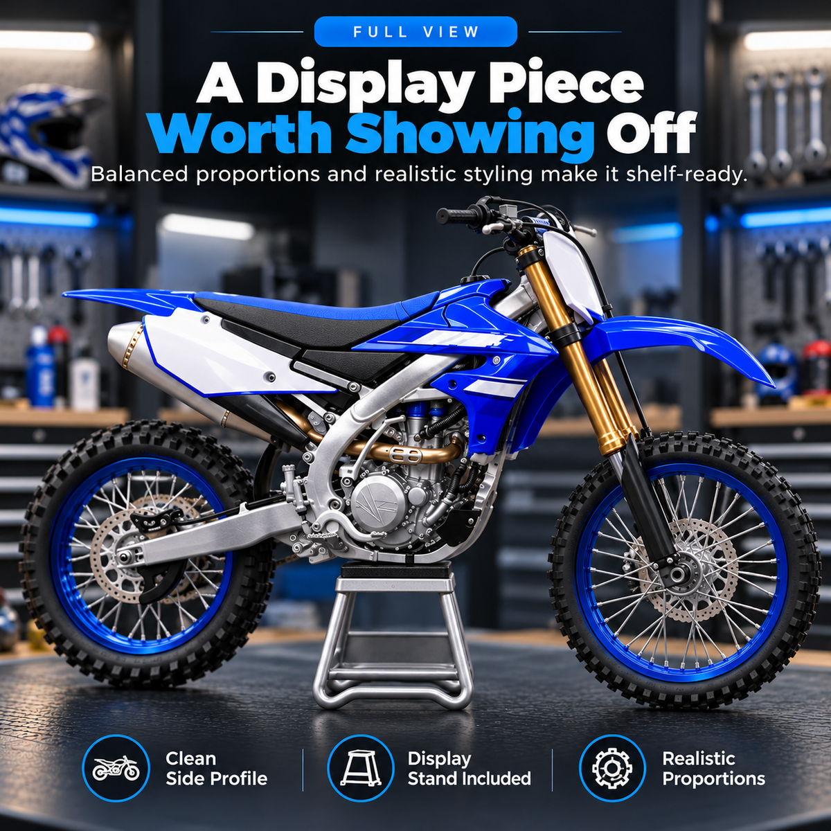 🏍️DIY Motocross Dirt Bike Model Kit – Build & Display
