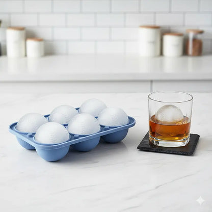 Baseball Sphere Ice Cube Mold