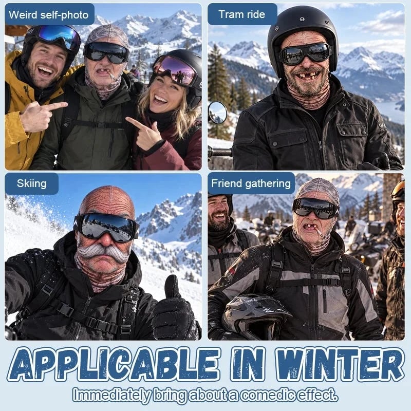 😂 Funny Realistic Face Ski Mask – Full-Coverage Winter Balaclava