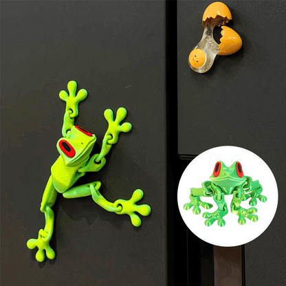 🐸✨ 3D Printed Magnetic Frog – Colorful Fridge Magnet & Whimsical Desk Decor