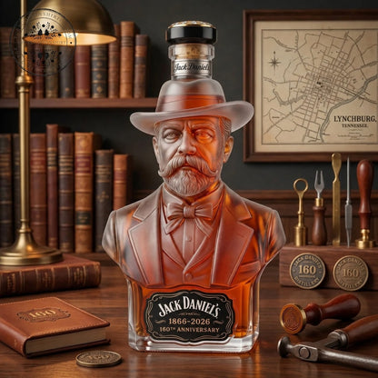 Jack Daniel’s 2026 160th‑Anniversary Bust Glass Decanter