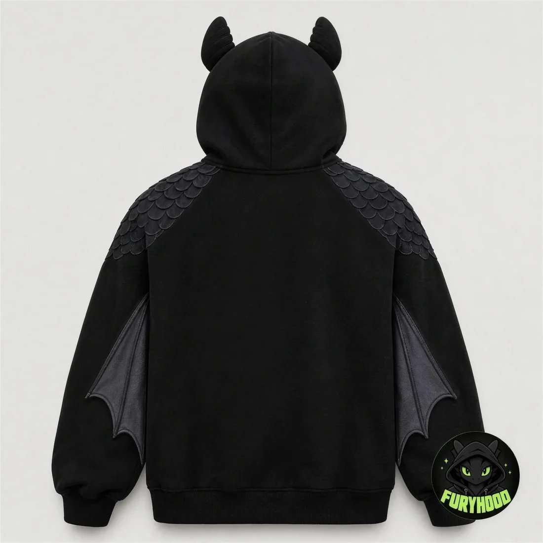 The Dragon Hoodie – Zip-Up Dragon Hooded Sweatshirt with Built-In Balaclava