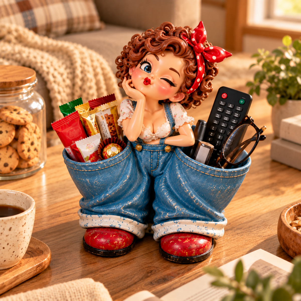 ❤️ Retro Girl Multi-Purpose Organizer & Cute Home Decor