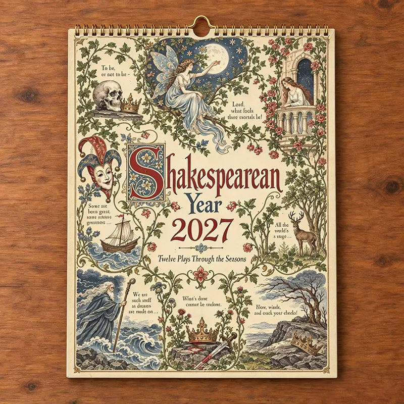 Vintage Illustrated Wall Calendar优化加上打5折 🔥 50% OFF 🎨 A Shakespearean Year 2027 – 12 Plays Through the Seasons | Vintage Illustrated Wall Calendar 📅