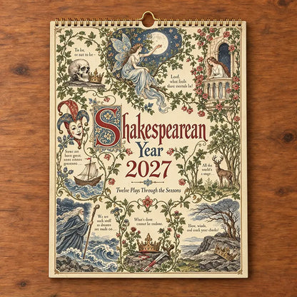Vintage Illustrated Wall Calendar优化加上打5折 🔥 50% OFF 🎨 A Shakespearean Year 2027 – 12 Plays Through the Seasons | Vintage Illustrated Wall Calendar 📅