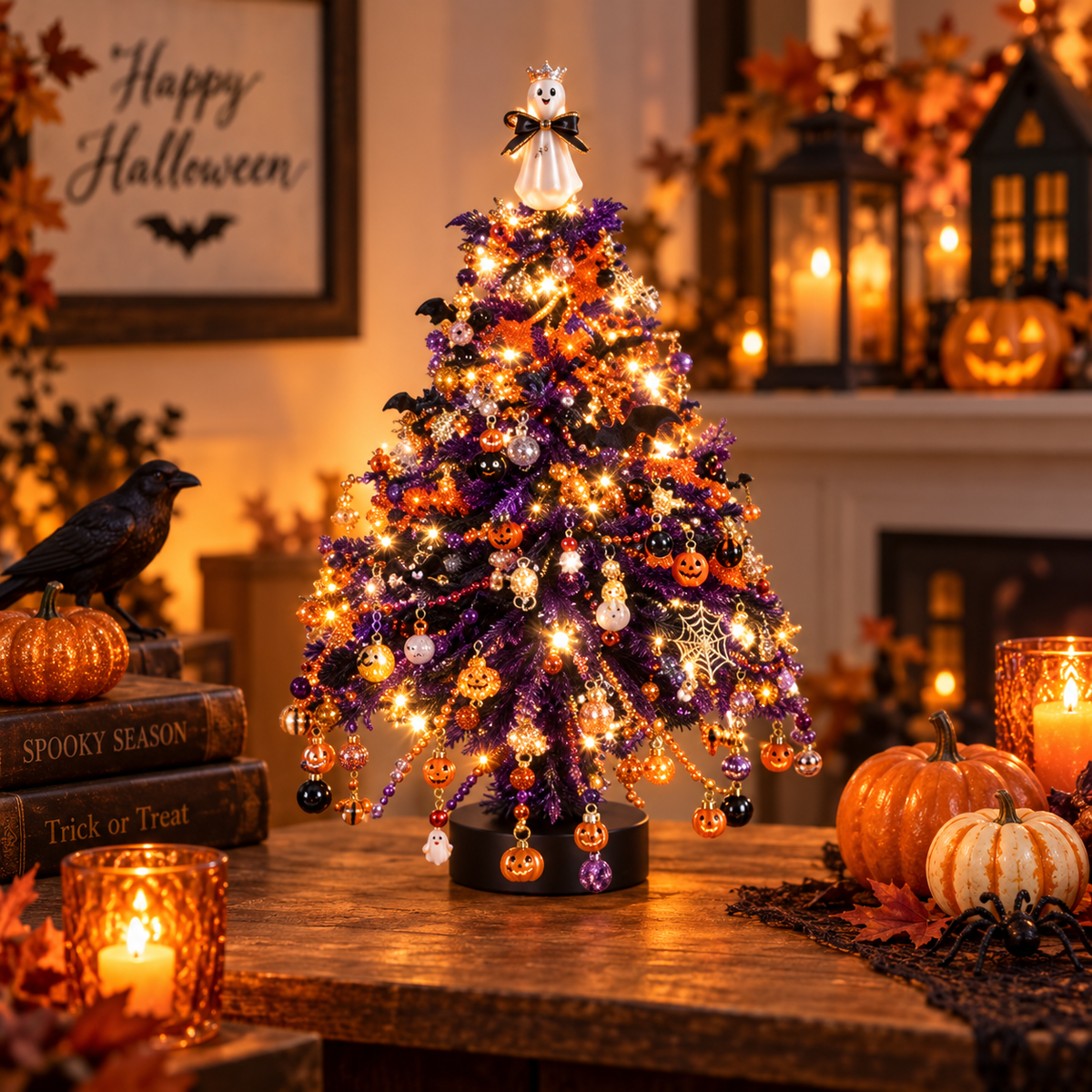 🎄✨ DIY Beaded Christmas Tree Craft Kit – Handmade Light-Up Holiday Decor