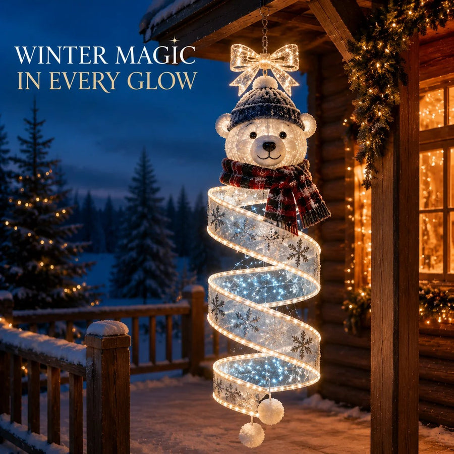 🎄✨ Christmas Magic Spiral Hanging LED Lights – Festive Holiday Glow Collection 💫