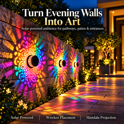 ☀️✨ Solar Mandala Fence Light – Decorative Outdoor Glow for Fences & Gardens