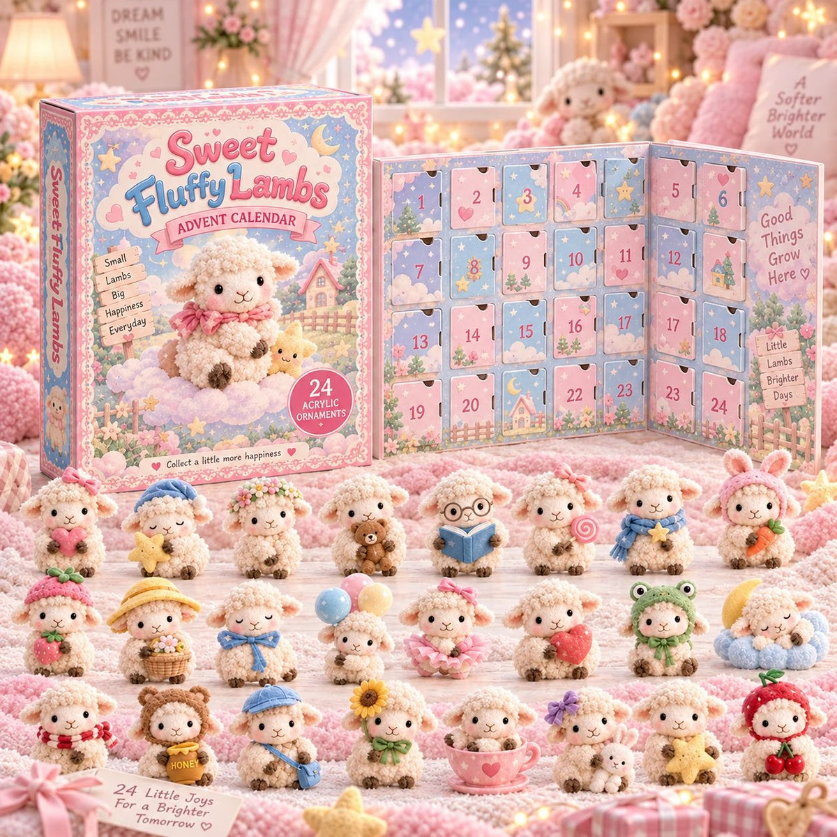 🔥 HOT SALE – 50% OFF! 🎄 Sweet Fluffy Lambs Advent Calendar 2026 – 24 Days of Festive Surprises 🐑