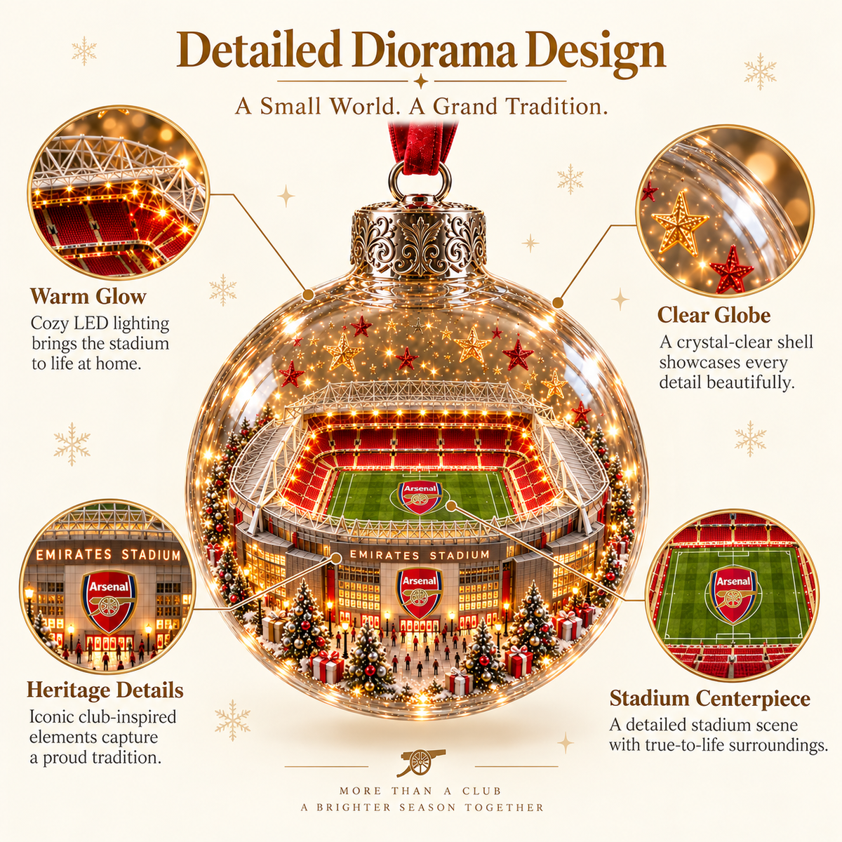 ⚽ Light-Up Football Stadium Christmas Ornament | 20 Styles – 22