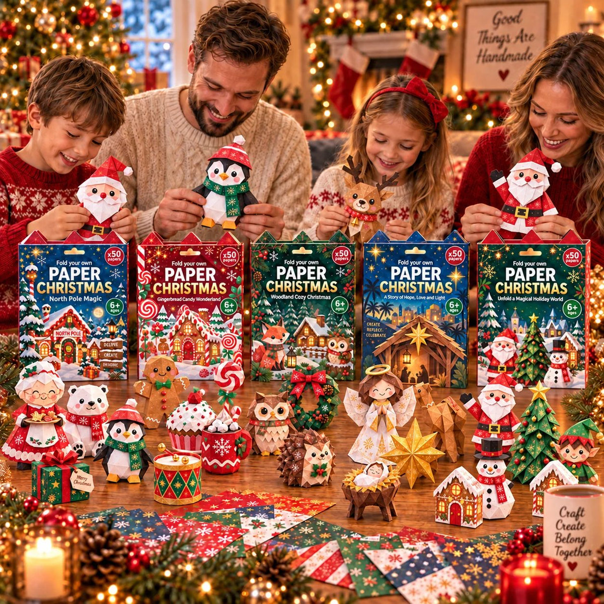 🧘 Relaxing & Beginner-Friendly- 3D DIY Paper Christmas (💕 Step-by-Step Guide Included)