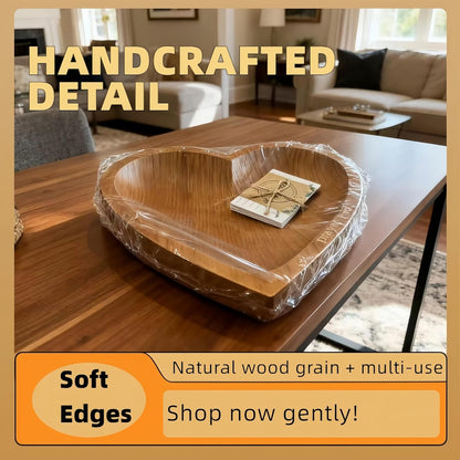 ✝️Inspirational❤️ Wooden Heart Shaped Prayer Bowl Set – Handcrafted Religious Gift