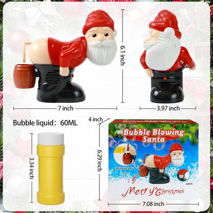 🎅🫧 Funny Santa Bubble Butt Machine – Automatic Bubble Blower for Indoor & Outdoor Holiday Fun 🎄