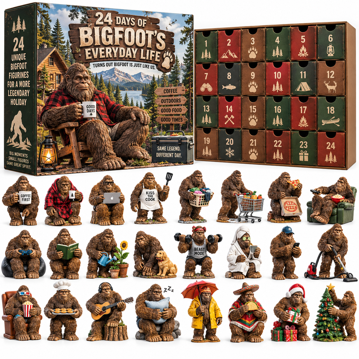 🔥🐾 24 Days of Bigfoot's Everyday Life – Just Like Us!