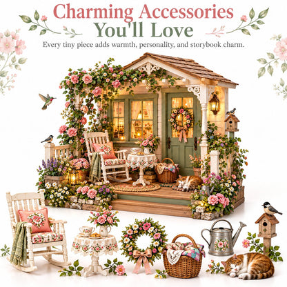 🌸 Build Your Own Cozy Cottage Porch Garden 🪑