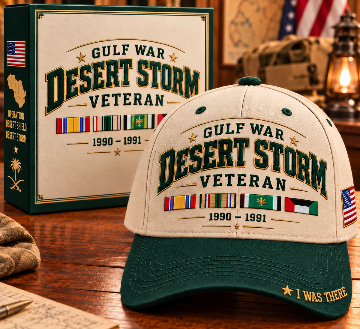 🎖️ Gulf War Desert Storm 1990–1991 Veteran I Was There Baseball Cap