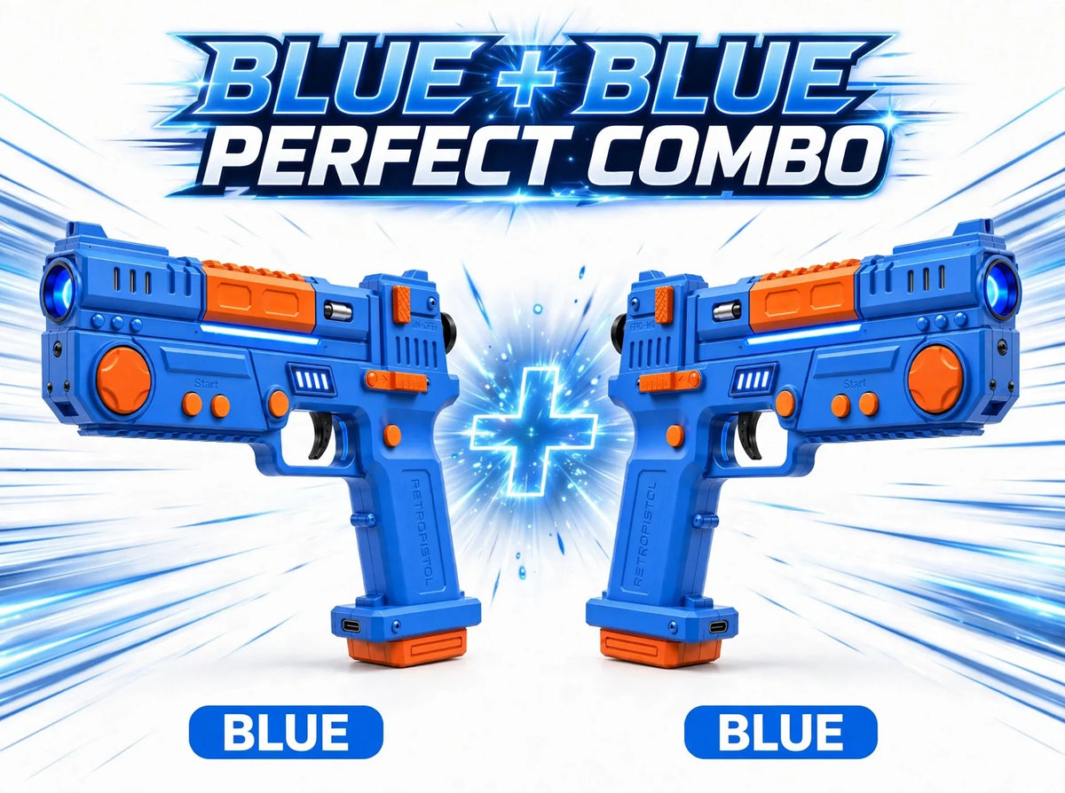 RetroZone Gaming System | 2-Player Retro Light Gun Pistol Combo