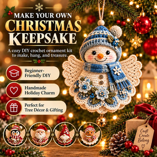 🎄DIY Crochet + Christmas Ornament + 5 Characters / Handmade Keepsake