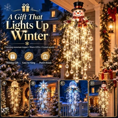 ❄️Crystal Cascade Christmas Snowflake LED Hanging Light✨